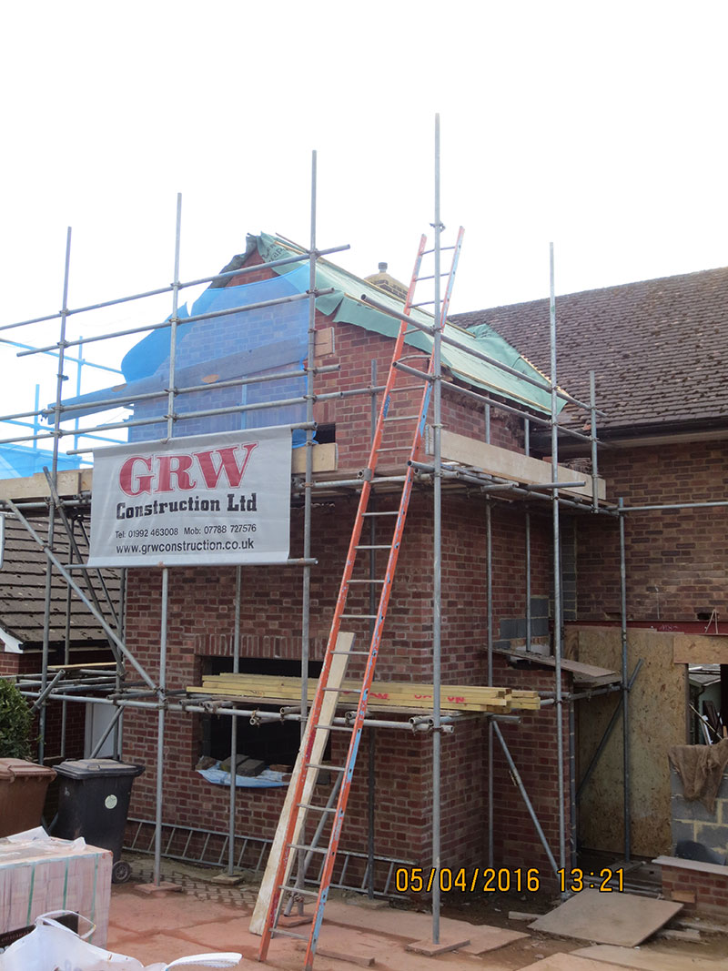Extension Construction Stage Vicarage Road, Ware